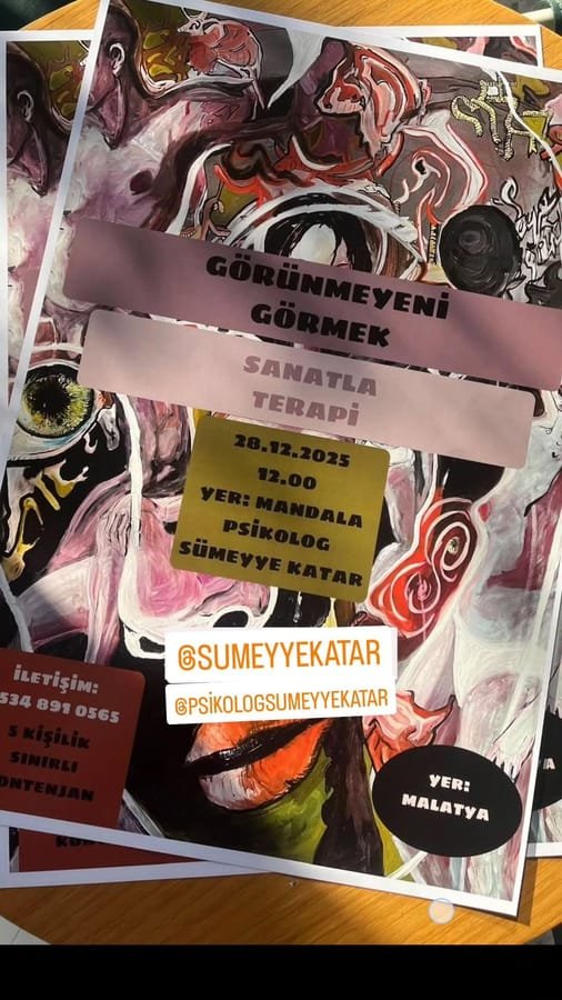 Malatya'da  Mandala Cafede Sanatla Terapi: Psikolog Sümeyye Katar