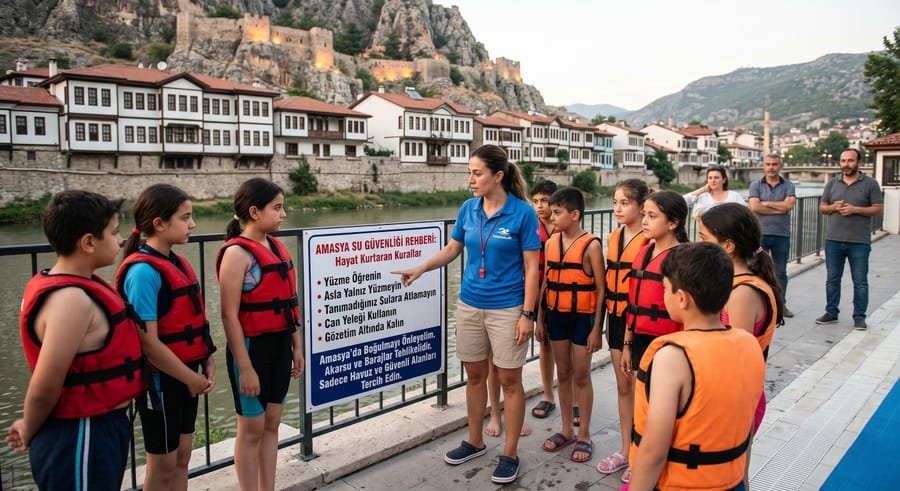 Amasya'da Yüzme Eğitimi ve Su Güvenliği Farkındalığı